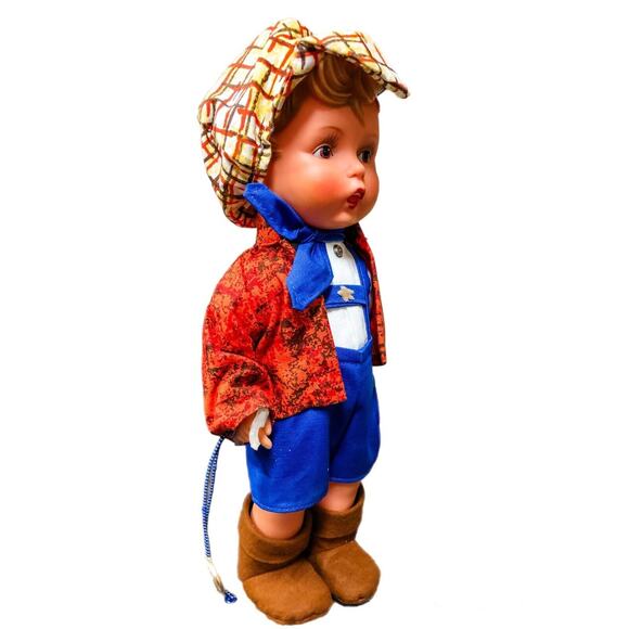 Vintage Goebel M.J. Hummel Rubber Doll Boy with Candle Germany - Picture 2 of 4